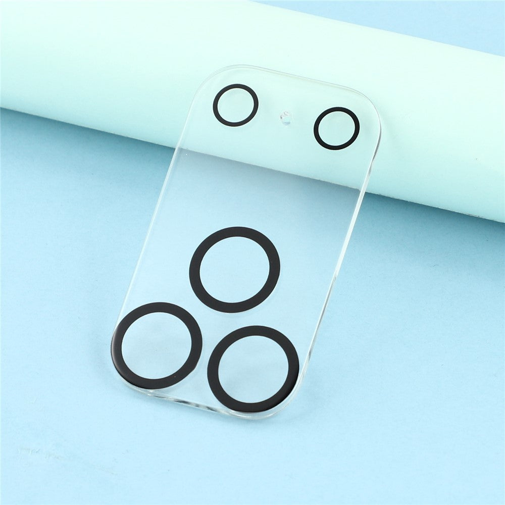 2Pcs For iPhone 18 Pro Full Coverage Camera Lens Protector Silk Printing Tempered Glass Lens Film 3D Arc Edge