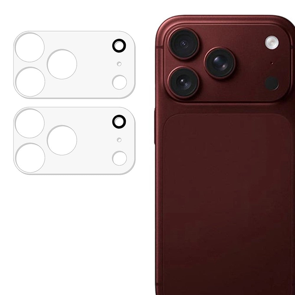 2 stk. Til iPhone 18 Pro Fuld Dækning Kameraglasbeskytter 3D Buet Kant Anti-ridse Hærdet Glas Linsefilm