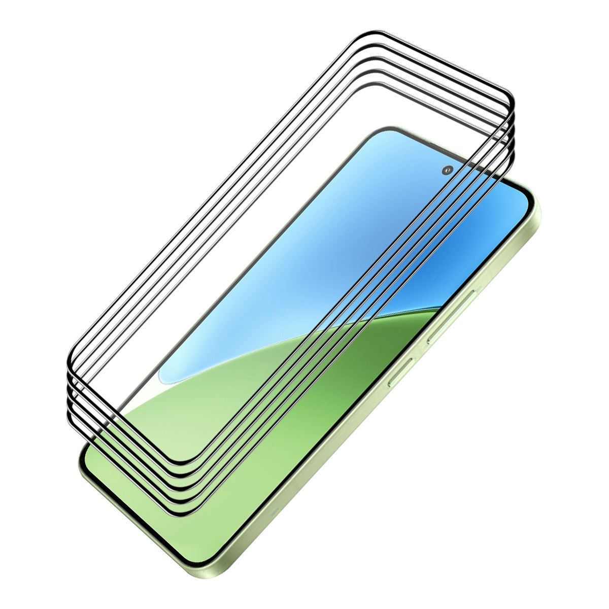 HAT PRINCE for Xiaomi Redmi 17 5G / Xiaomi Redmi 17 4G ENKAY  5Pcs Screen Protector 0.26mm Silk Printing High Aluminium-Silicon Glass Film
