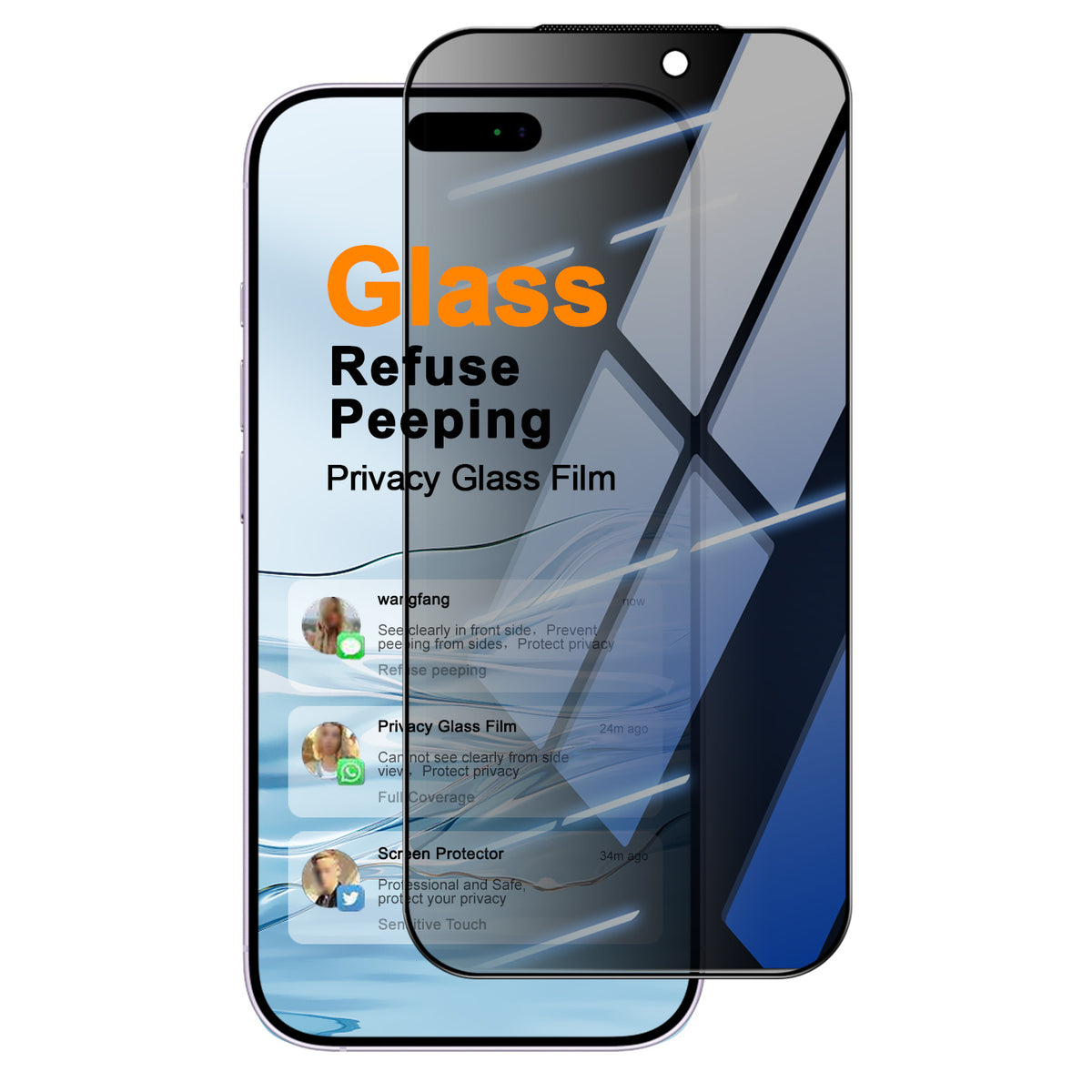 IMAK for iPhone 18 Pro / iPhone 18 Anti-Spy Tempered Glass Screen Protector Full Coverage