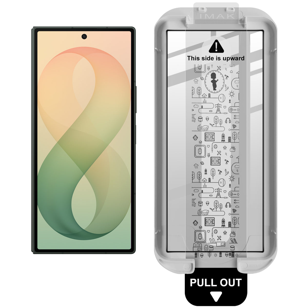 IMAK for Samsung Galaxy Z Fold8 Ultra Tempered Glass Full Screen Protector Full Glue Film with Dust-free Installation Tool