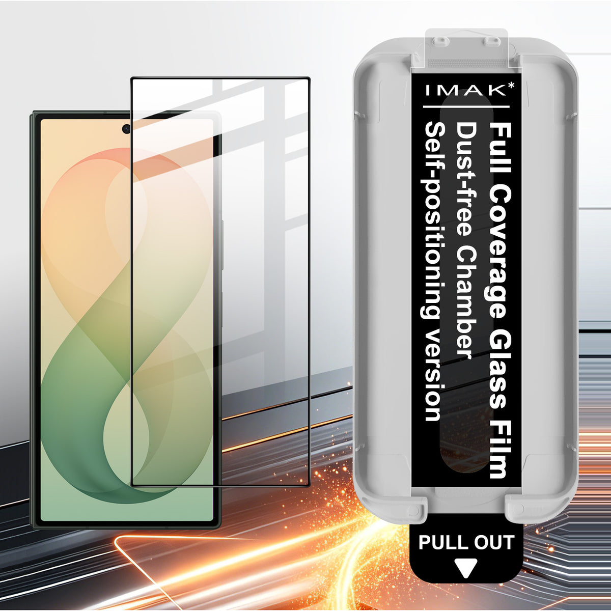 IMAK for Samsung Galaxy Z Fold8 Ultra Tempered Glass Full Screen Protector Full Glue Film with Dust-free Installation Tool
