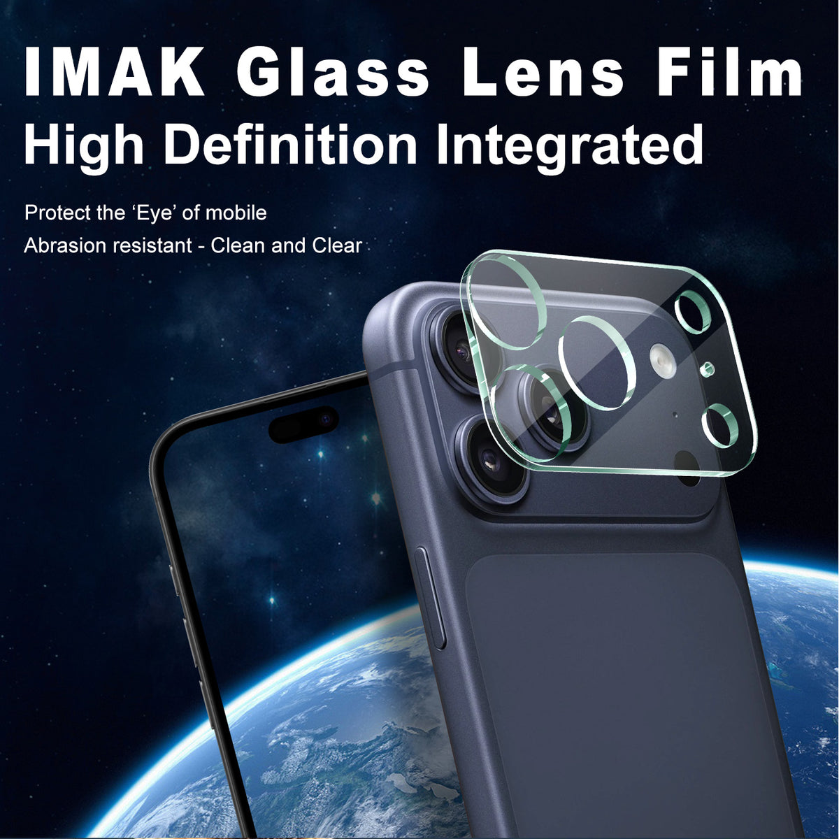 IMAK for iPhone 18 Pro Max Tempered Glass Full Cover Camera Lens Protector + Acrylic Lens Cap