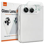 IMAK for iPhone Fold Tempered Glass Full Cover Camera Lens Protector + Acrylic Lens Cap