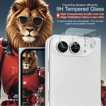 IMAK for iPhone Fold Tempered Glass Full Cover Camera Lens Protector + Acrylic Lens Cap
