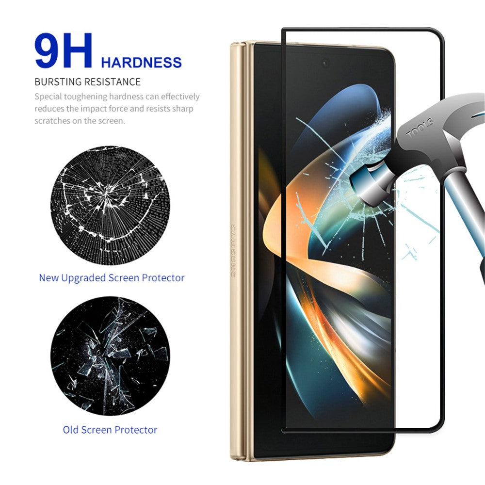 ENKAY HAT PRINCE fuldt dækkende skærmbeskytter til Samsung Galaxy Z Fold4 5G, 0,26 mm 2,5D hærdet glasfilm, eksplosionssikker og fingeraftryksafvisende