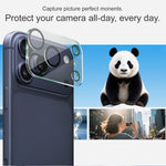 IMAK for iPhone 18 Pro Max Tempered Glass Camera Lens Protector Acrylic Lens Cap (Black Circle Design)