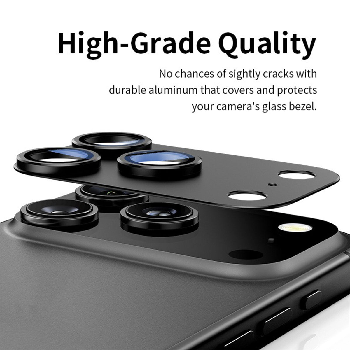 Til iPhone Air Kameralinsebeskytter Aluminiumlegering+Hærdet Glas Enkeltdesign AR+AF Anti-Reflekterende Linsefilm