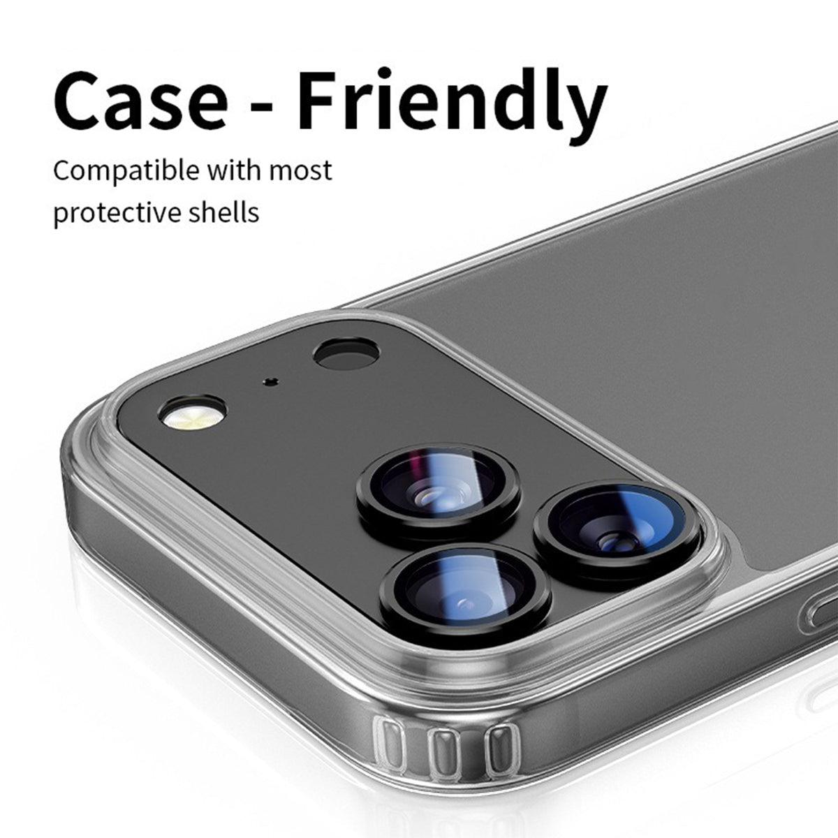 Til iPhone Air Kameralinsebeskytter Aluminiumlegering+Hærdet Glas Enkeltdesign AR+AF Anti-Reflekterende Linsefilm