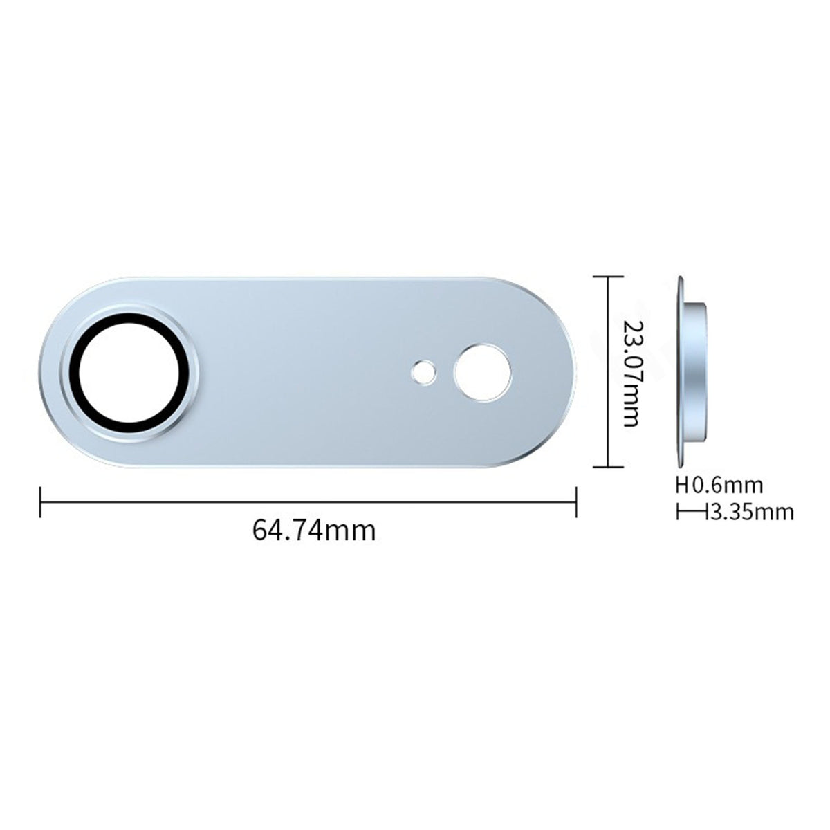Til iPhone Air Kameralinsebeskytter Aluminiumlegering+Hærdet Glas Enkeltdesign AR+AF Anti-Reflekterende Linsefilm