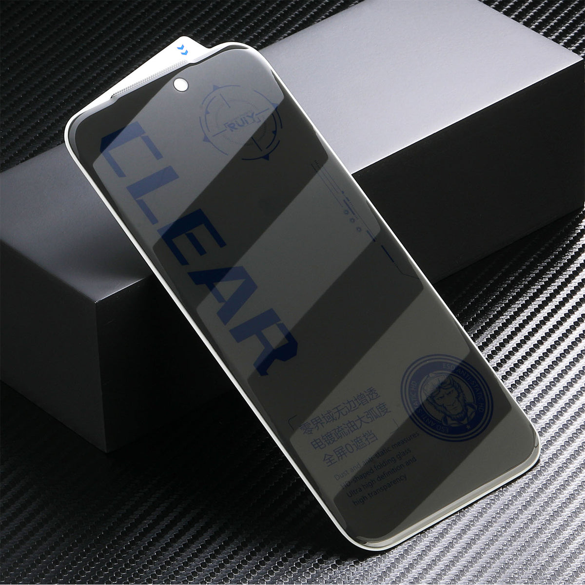 For iPhone Fold 10Pcs Anti Spy Screen Protector 3D Round Edge Full Coverage Tempered Glass Film