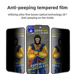 Til iPhone 18 10 stk. Anti-spion Fuld Skærmbeskytter 300C Stor Bue Anti-statisk Silketryk Hærdet Glasfilm