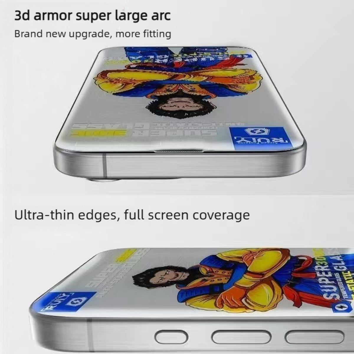 Til iPhone 18 10 stk. Anti-spion Fuld Skærmbeskytter 300C Stor Bue Anti-statisk Silketryk Hærdet Glasfilm