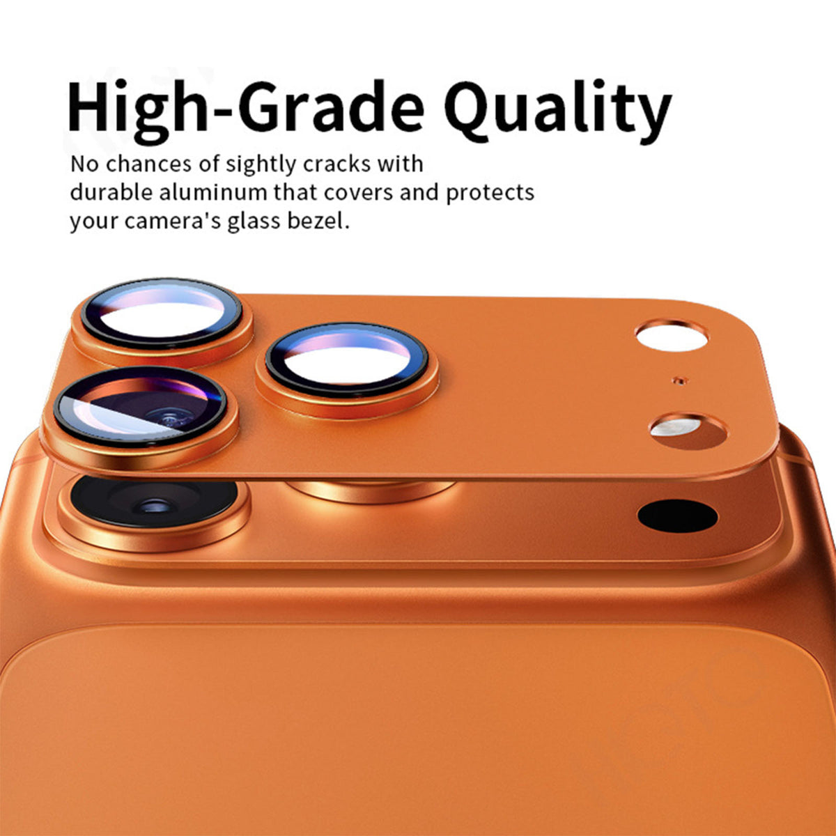 For iPhone Air Camera Lens Protector Step-Style Aluminum Alloy+Tempered Glass AR+AF Anti-Reflective Lens Film, Case Friendly