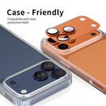 For iPhone Air Camera Lens Protector Step-Style Aluminum Alloy+Tempered Glass AR+AF Anti-Reflective Lens Film, Case Friendly