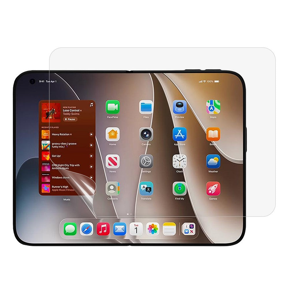 For iPhone Fold Inner Screen Protector Full Coverage HD Clear TPU+PET Hydrogel Film
