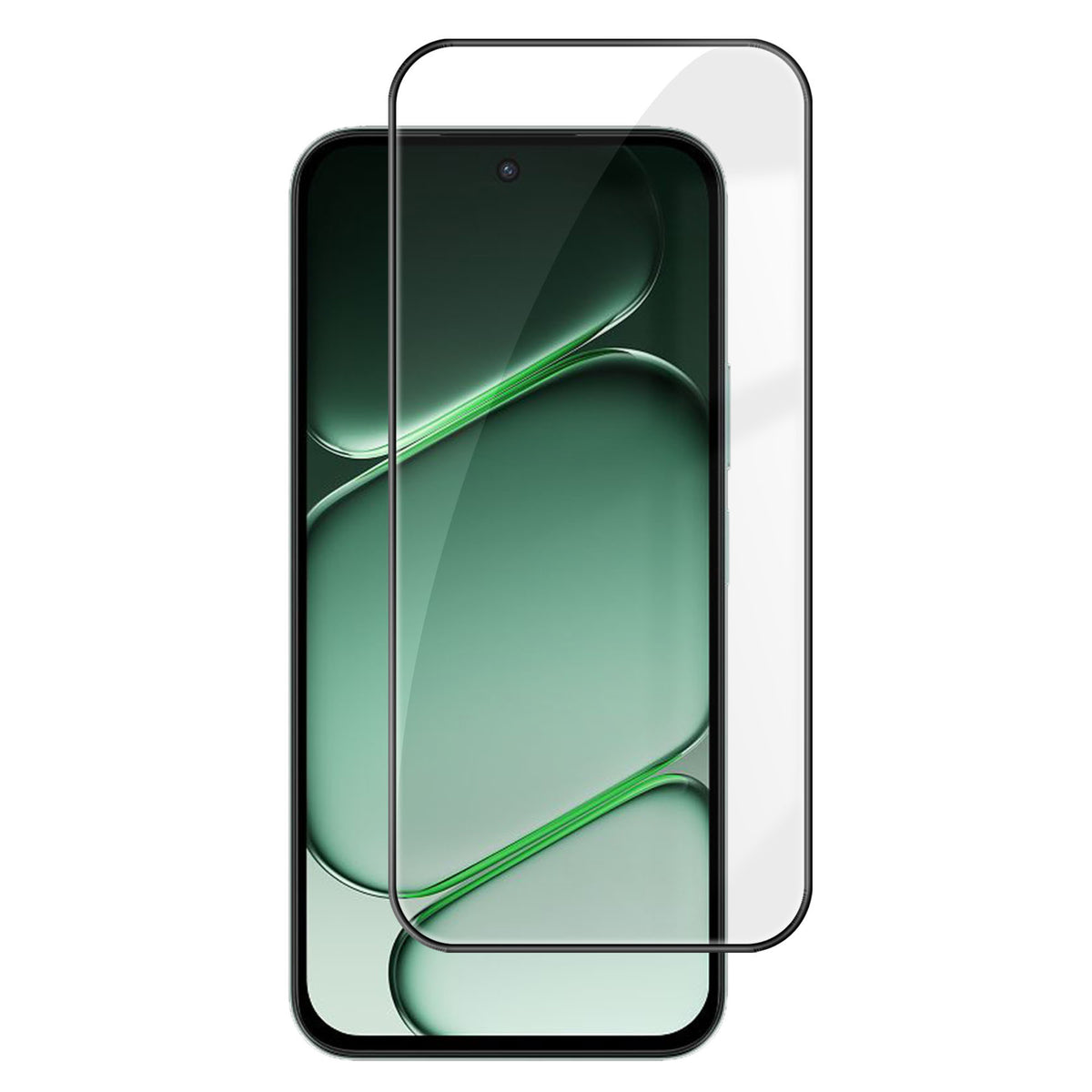 Til OnePlus N6 4G HD Fuld Skærmbeskytter Silketryk Sort Kant Høj Aluminium-silicium Glasfilm