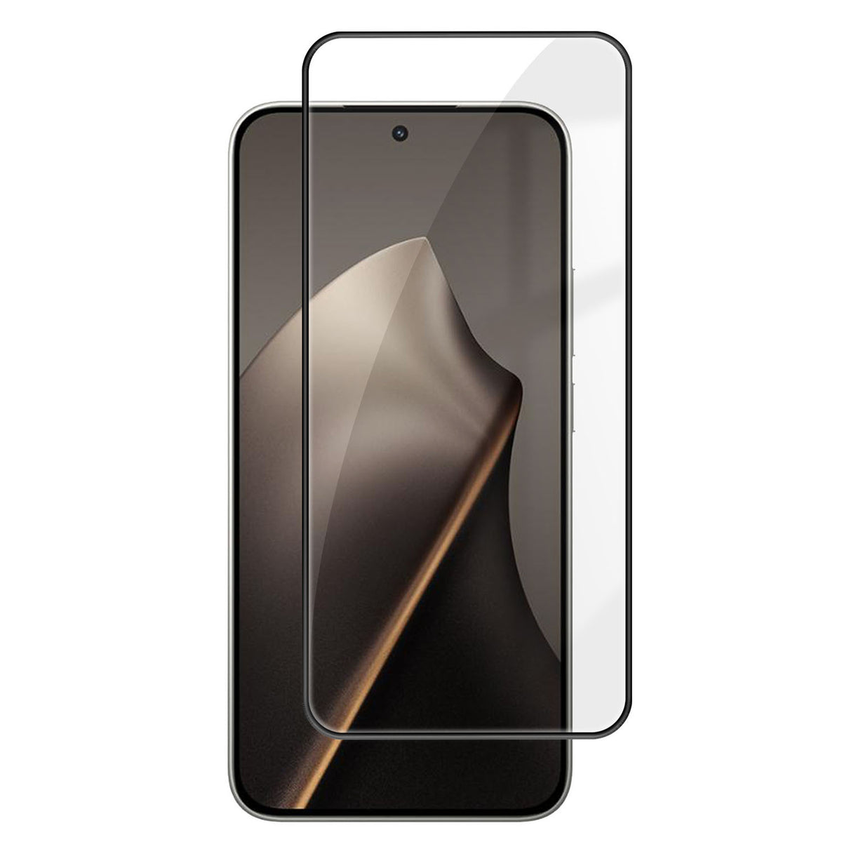 Xiaomi 17T Pro HD Helskärmsskydd Silkestryck Svart Kant Hög Aluminium-Silikon Glasfilm
