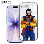 For iPhone 18 10Pcs Full Screen Protector 3D Arc 120C Anti-Static Silk Printing High Aluminium-silicon Glass Film