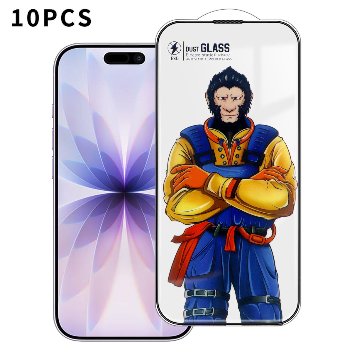 For iPhone 18 10Pcs Full Screen Protector 3D Arc 120C Anti-Static Silk Printing High Aluminium-silicon Glass Film