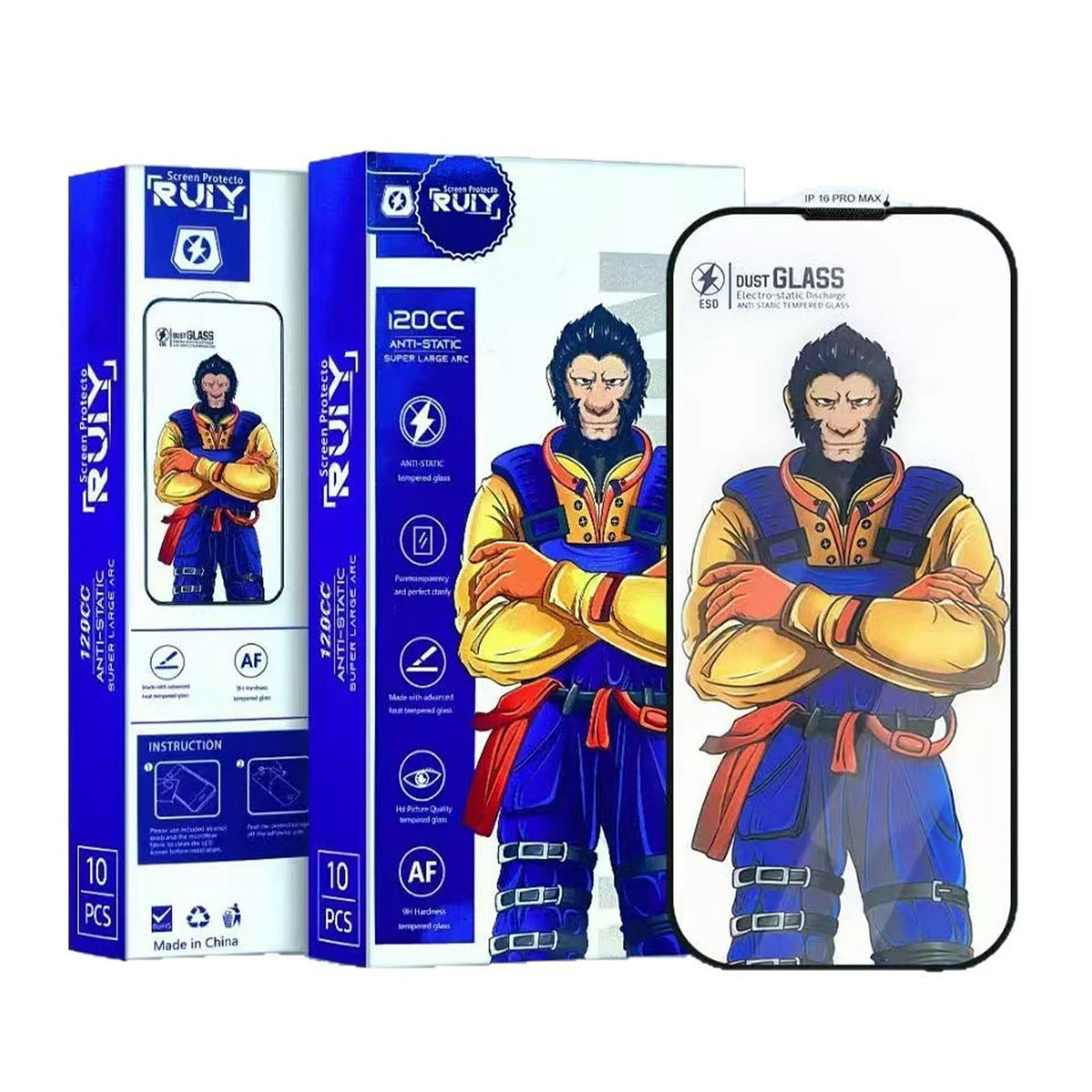 For iPhone Fold 10Pcs Full Screen Protector 3D Arc 120C Anti-Static Silk Printing High Aluminium-silicon Glass Film