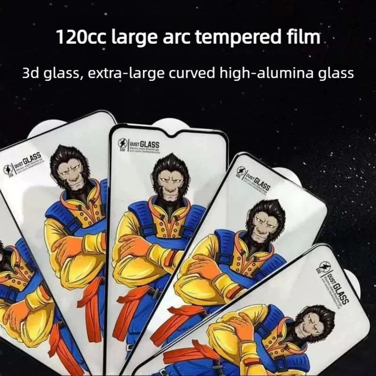Til OnePlus 15R 5G 10 stk. fuld skærmbeskytter 3D Arc 120C antistatisk silketryk høj aluminium-silicium glasfilm
