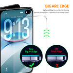 HAT PRINCE for iPhone Fold ENKAY  10Pcs Screen Protector Thick Adhesive 9H Arc Edges High Aluminium-Silicon Glass Film