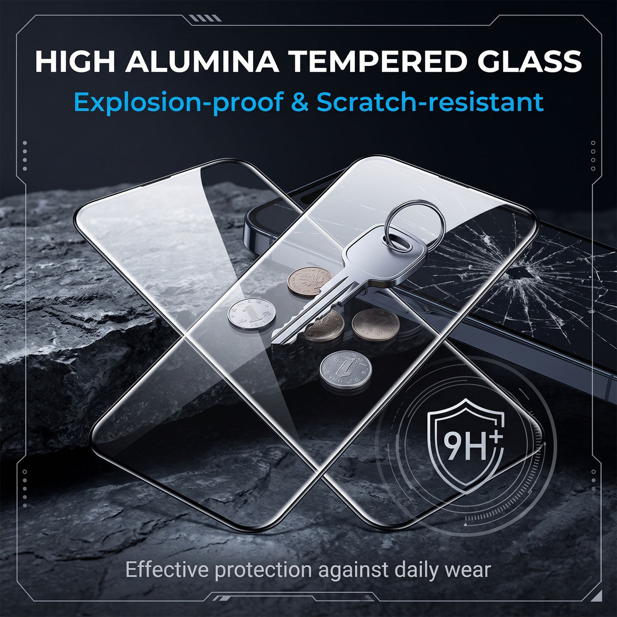 For iPhone Fold 10Pcs Screen Protector AR Anti-Reflection High Aluminium-silicon Glass Silk Printing Clear Film