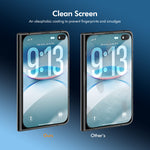 HAT PRINCE for iPhone Fold ENKAY 10Pcs Screen Protector Thick Adhesive 0.26mm 2.5D High Aluminum-Silicon Glass Film