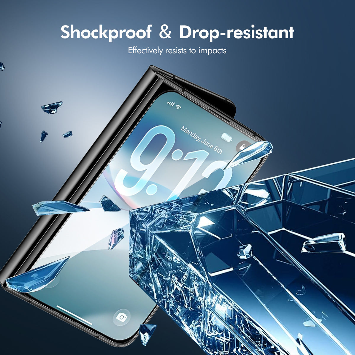 HAT PRINCE for iPhone Fold ENKAY 10Pcs Screen Protector Thick Adhesive 0.26mm 2.5D High Aluminum-Silicon Glass Film