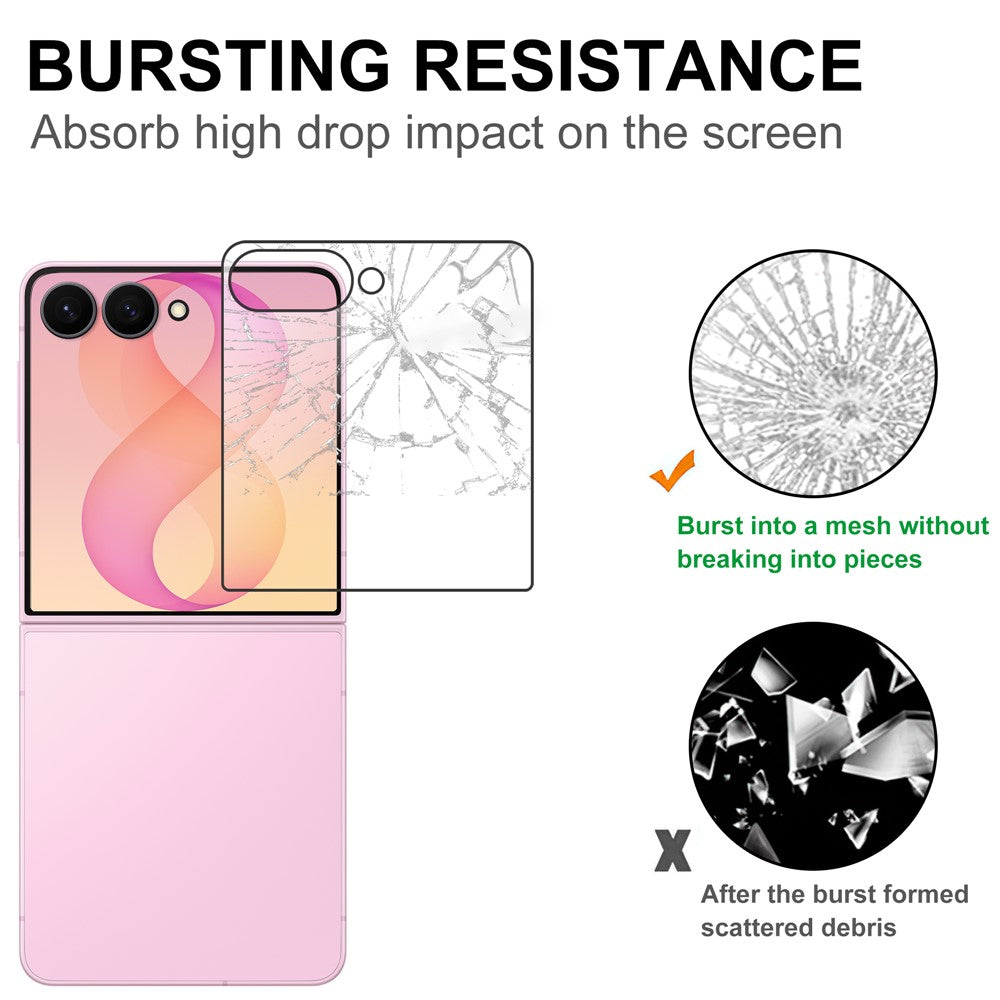 For Samsung Galaxy Z Flip8 Screen Protector 2.5D HD Tempered Glass Film (Not Full Coverage)