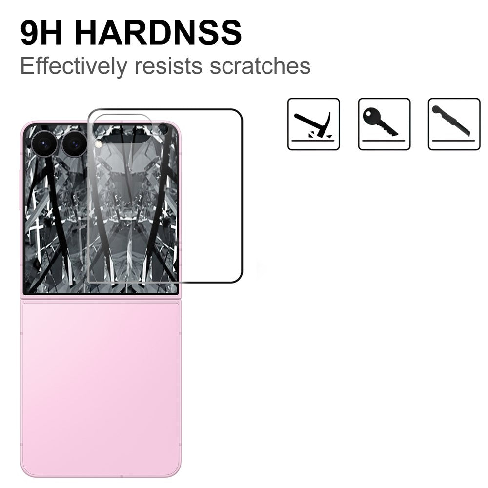 For Samsung Galaxy Z Flip8 Screen Protector Black Edge AGC Glass Full Glue Full Coverage Screen Film
