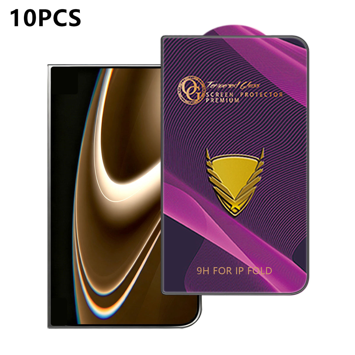 For iPhone Fold 10Pcs Screen Protector Full Cover Anti-Static Clear High Aluminium-silicon Glass Film