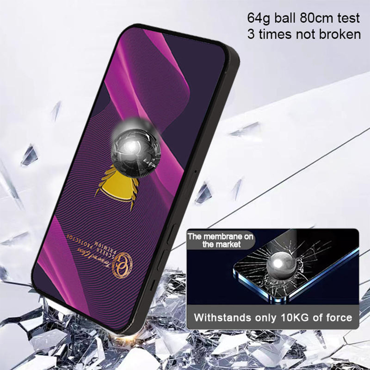 For iPhone Fold 10Pcs Screen Protector Full Cover Anti-Static Clear High Aluminium-silicon Glass Film