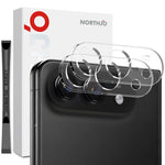 NORTHJO 2Pcs For iPhone Fold Tempered Glass Camera Lens Protector Clear 3D Integrated Full Coverage