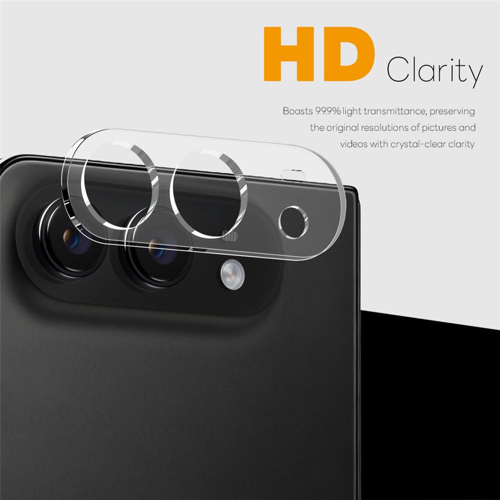 NORTHJO 2Pcs For iPhone Fold Tempered Glass Camera Lens Protector Clear 3D Integrated Full Coverage