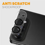 NORTHJO 2Pcs For iPhone Fold Camera Lens Protector Black Circles 3D Full Coverage Clear Tempered Glass Lens Film