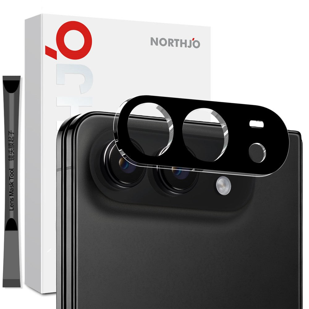 NORTHJO For iPhone Fold Camera Lens Protector Silk Printing 3D Clear Full Screen Tempered Glass Lens Film