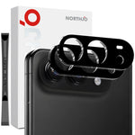 NORTHJO 2Pcs For iPhone Fold Full Coverage Camera Lens Protector Silk Printing 3D Clear Tempered Glass Lens Film