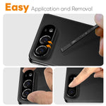 NORTHJO 2Pcs For iPhone Fold Full Coverage Camera Lens Protector Silk Printing 3D Clear Tempered Glass Lens Film