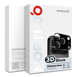 NORTHJO 2Pcs For iPhone Fold Full Coverage Camera Lens Protector Silk Printing 3D Clear Tempered Glass Lens Film