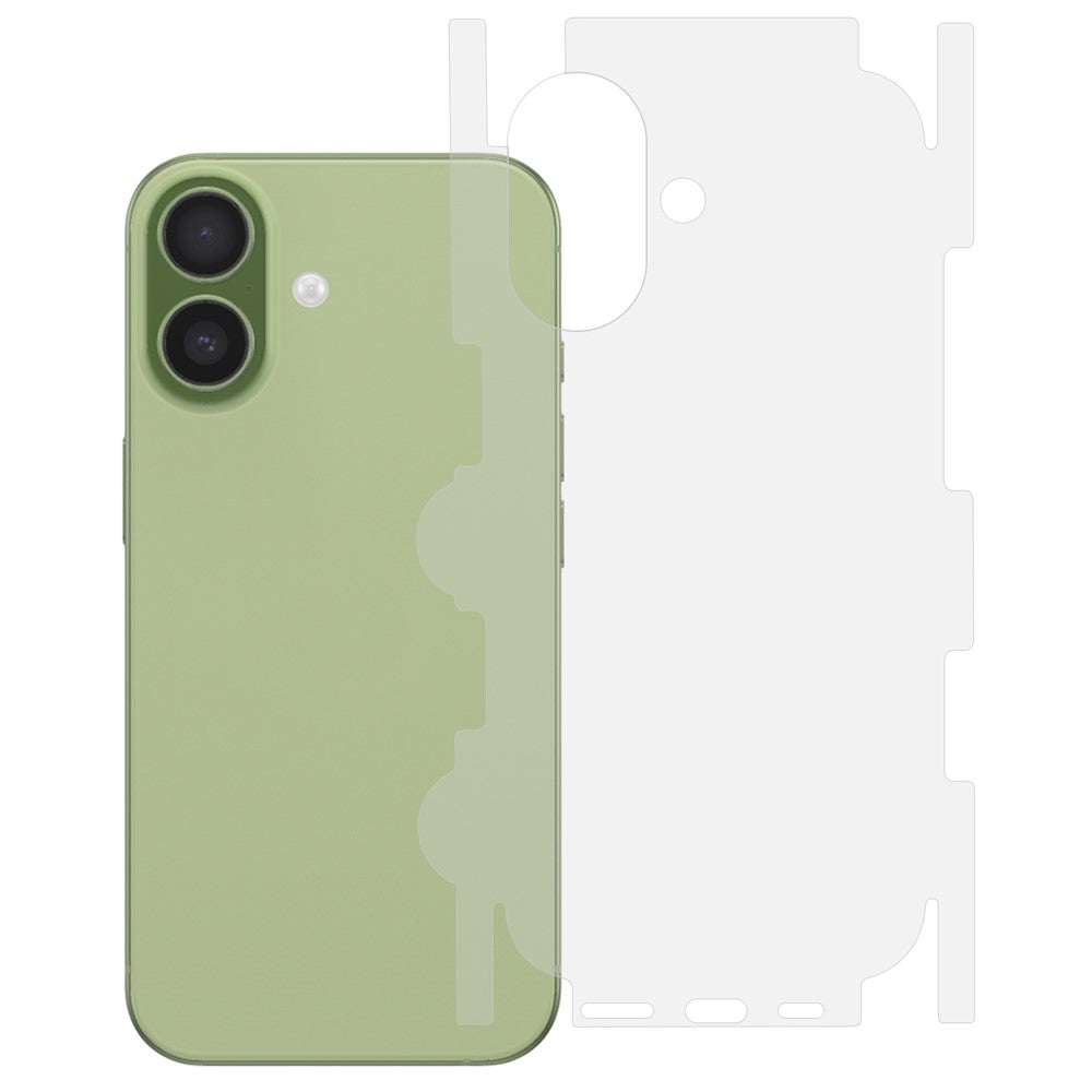 Til iPhone 17 Bagsidestbeskytter Dækket Sidekant Anti-ridse PET Telefonbagsidestfilm
