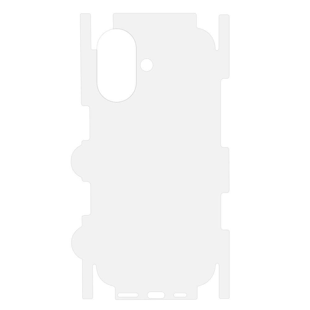 Til iPhone 17 Bagsidestbeskytter Dækket Sidekant Anti-ridse PET Telefonbagsidestfilm