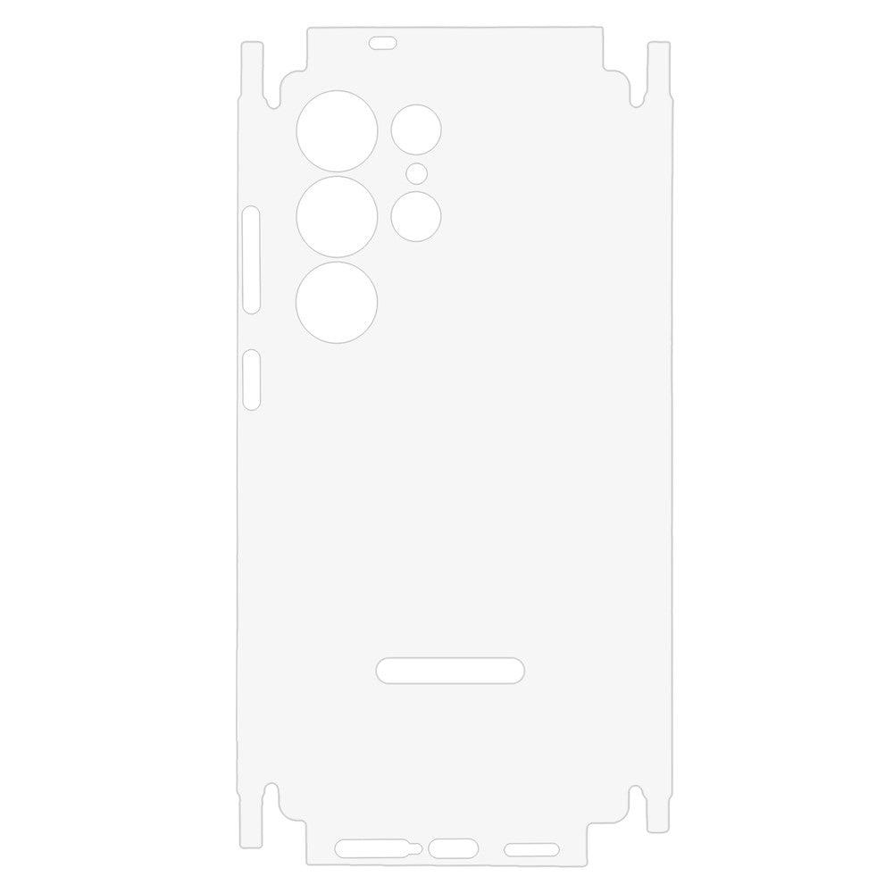 For Samsung Galaxy S25 Ultra Back Protector Covered Side Edge Anti-scratch PET Phone Back Cover Film