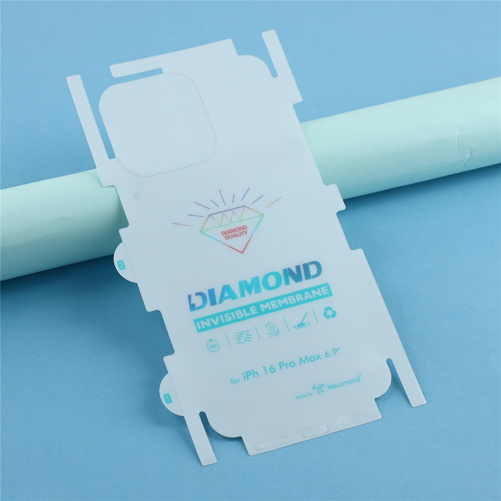 For iPhone 16 Pro Max Back Protector Covered Side Edge Anti-scratch PET Phone Back Cover Film