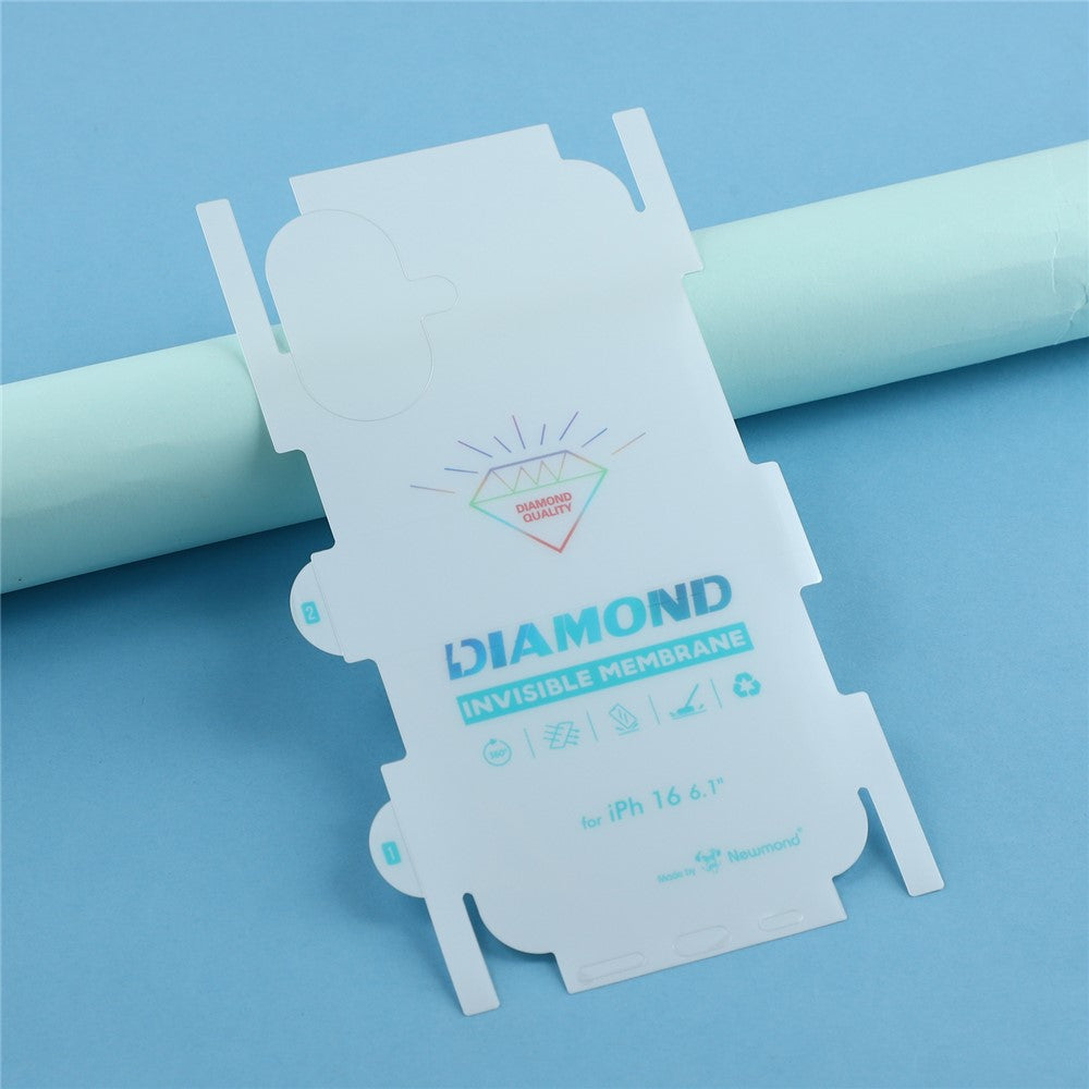 For iPhone 16 Back Protector Covered Side Edge Anti-scratch PET Phone Back Cover Film