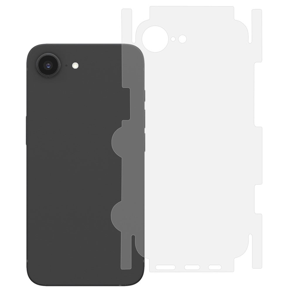 For iPhone 16th Back Protector Covered Side Edge Anti-scratch PET Phone Back Cover Film