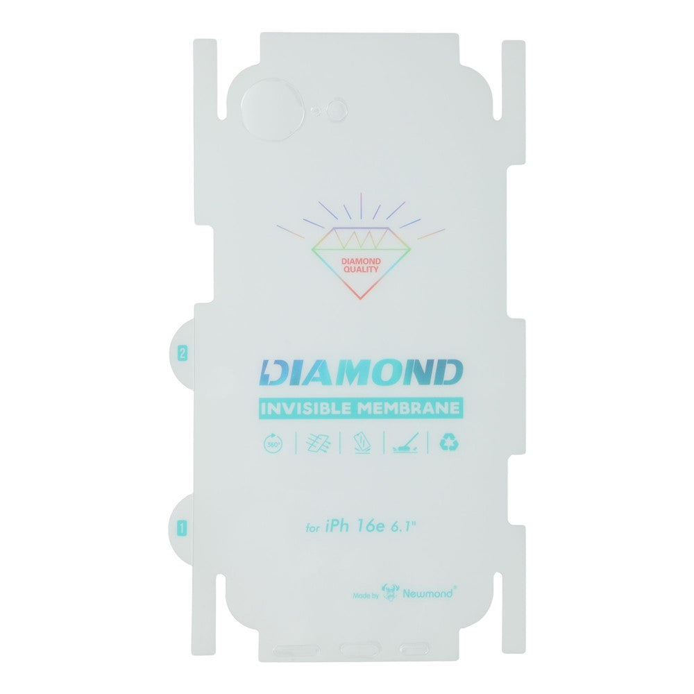 For iPhone 16th Back Protector Covered Side Edge Anti-scratch PET Phone Back Cover Film