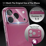 HAT PRINCE for iPhone Fold Camera Lens Protector ENKAY Tempered Glass Lens Film with Black Ring