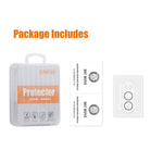 HAT PRINCE for iPhone Fold Camera Lens Protector ENKAY Tempered Glass Lens Film with Black Ring